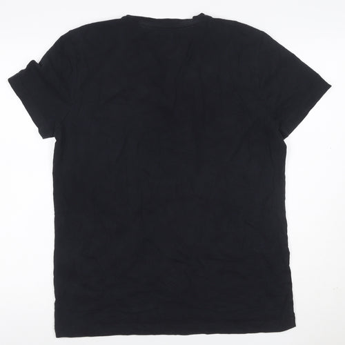 Tommy Hilfiger Men’s Black Logo Crew Neck Stretch T-Shirt Size L