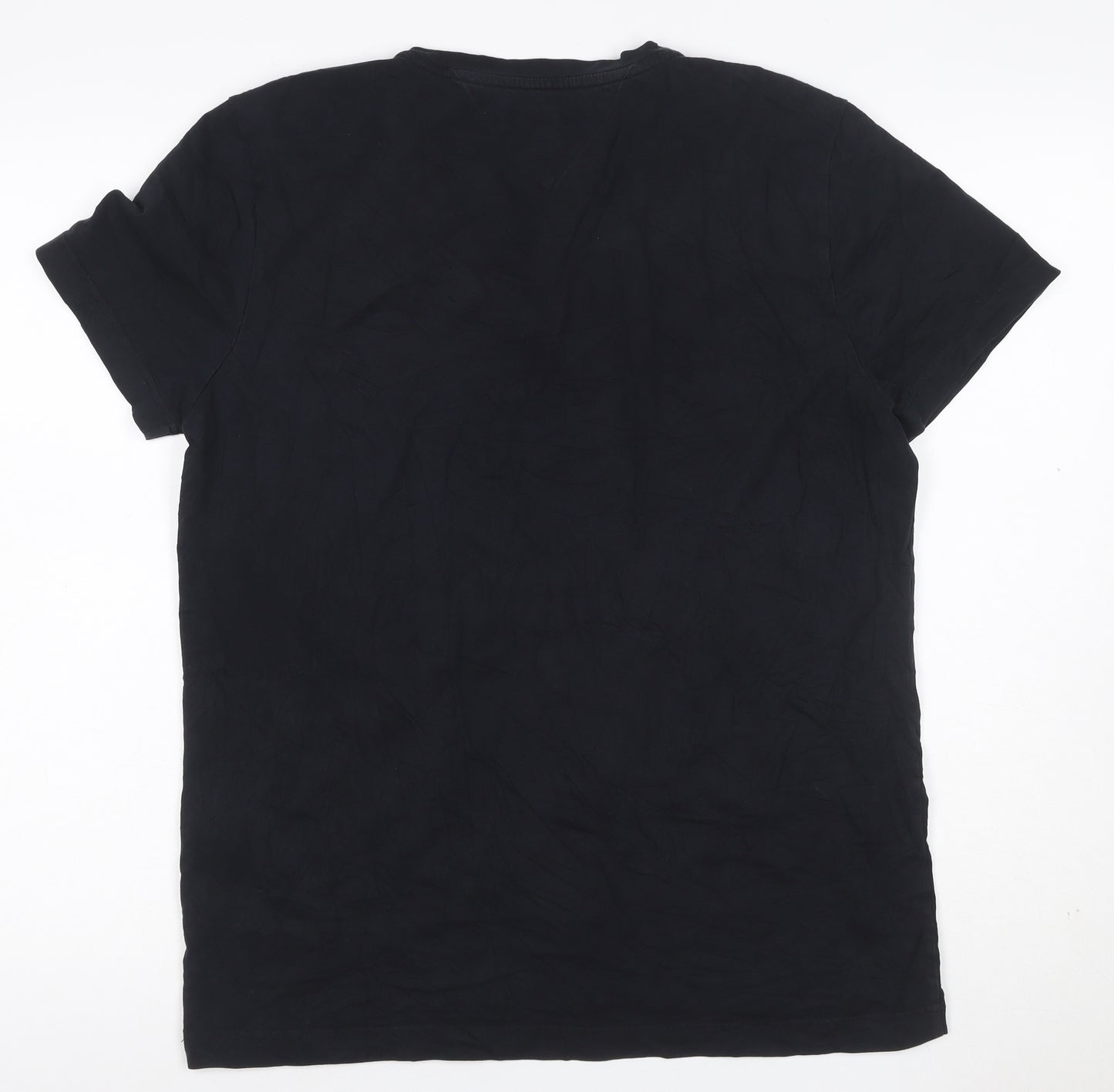 Tommy Hilfiger Men’s Black Logo Crew Neck Stretch T-Shirt Size L