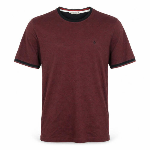 Original Penguin Men’s Red L Crew Neck Logo Cotton T-Shirt