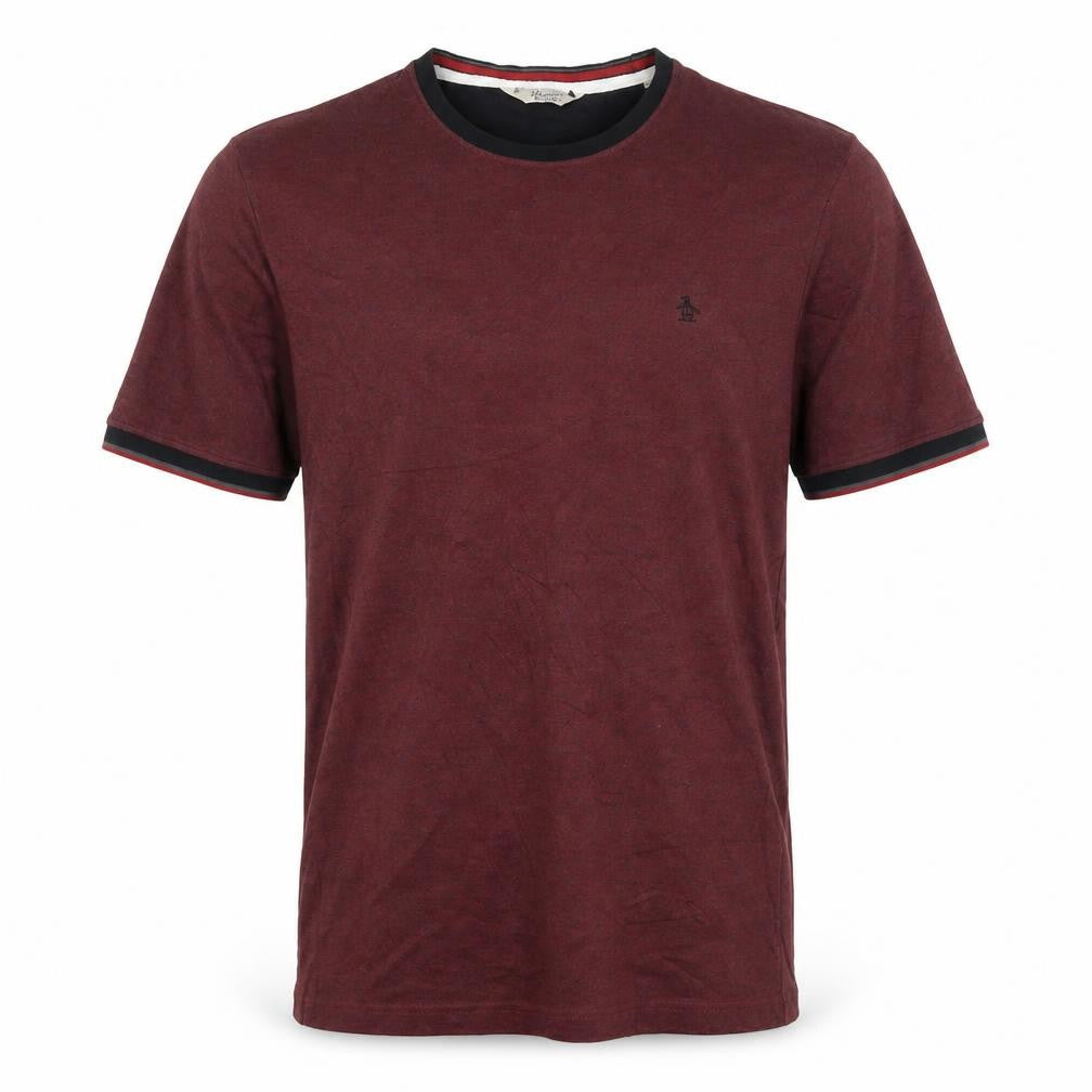 Original Penguin Men’s Red L Crew Neck Logo Cotton T-Shirt