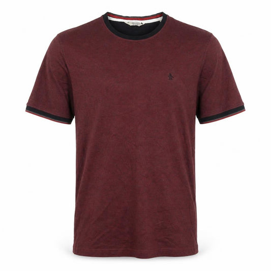 Original Penguin Men’s Red L Crew Neck Logo Cotton T-Shirt
