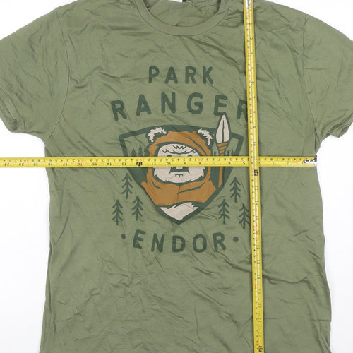 Star Wars Men’s Green L Endor Park Ranger Ewok Graphic Cotton T-Shirt