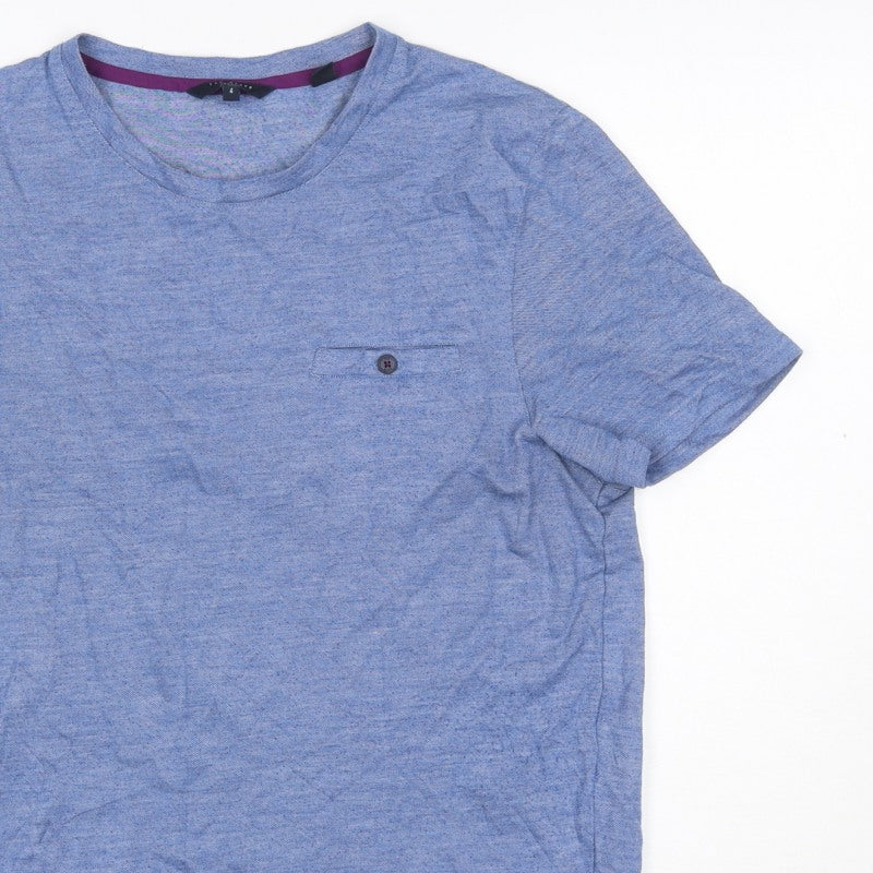 Ted Baker London Men’s Blue Size L Crew Neck Pocket T-Shirt