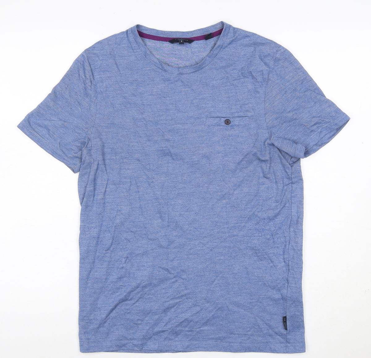 Ted Baker London Men’s Blue Size L Crew Neck Pocket T-Shirt
