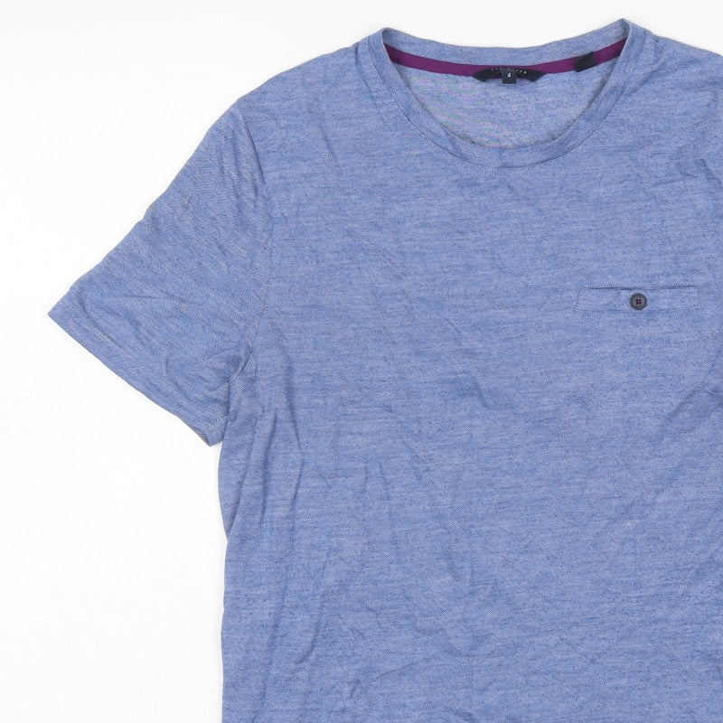 Ted Baker London Men’s Blue Size L Crew Neck Pocket T-Shirt