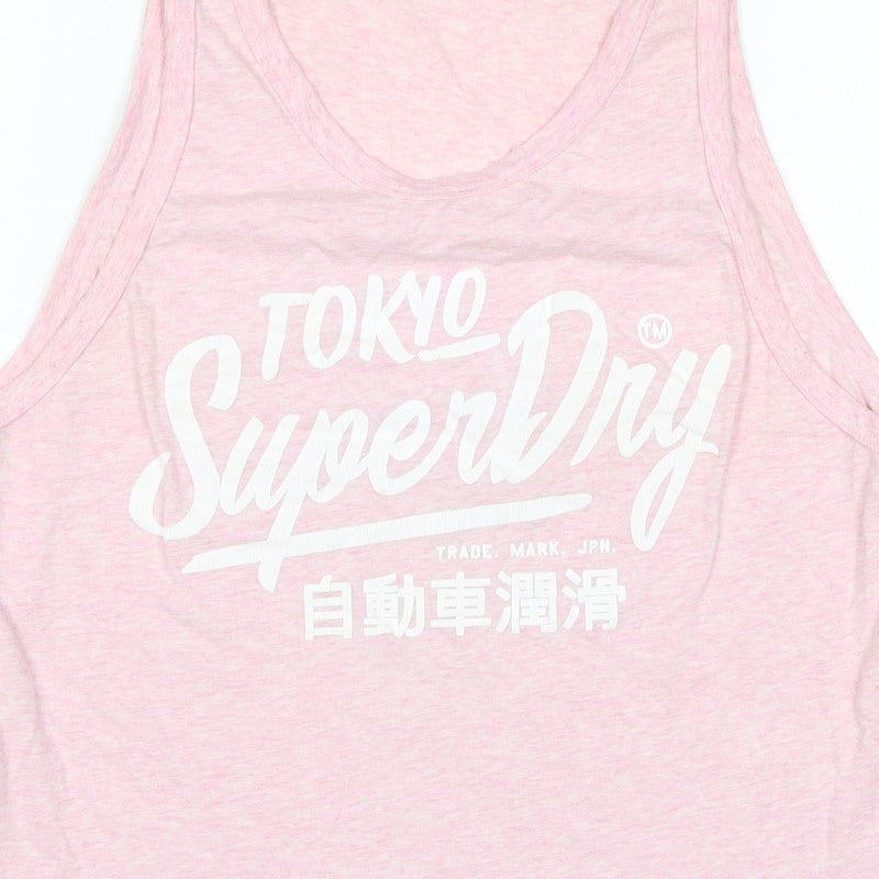 Superdry Women Pink XS Tokyo Superdry Graphic Scoop Neck Tank Top