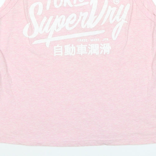 Superdry Women Pink XS Tokyo Superdry Graphic Scoop Neck Tank Top