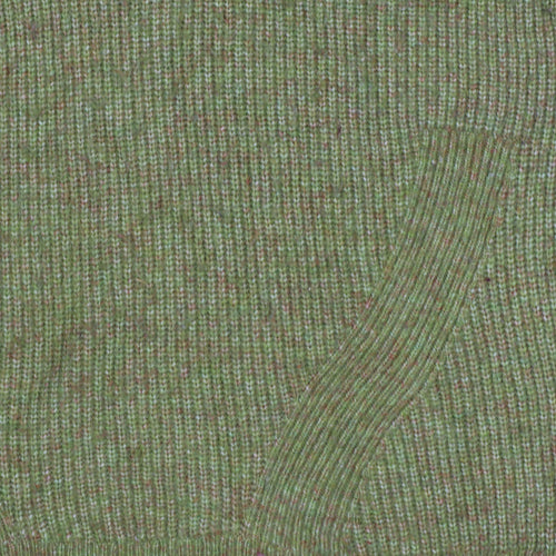 Marks and Spencer Women Green M Sleeveless 1/2 Zip High Neck Knit Vest