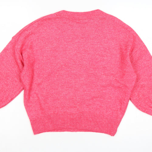 George Girls Pink 12-13 Years Believe Knit Pullover Jumper