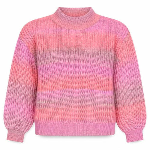 TU Women’s Pink Chunky Knit Mock Neck Balloon Sleeve Jumper UK 14