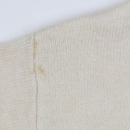 New Look Women Ivory S Roll Neck Longline Knit Tunic Jumper