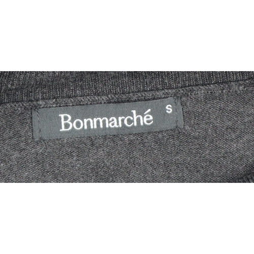 Bonmarché Women's Grey S Roll Neck Long Sleeve Tunic Jumper
