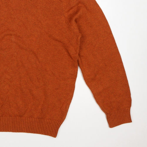 Maine New England Men’s Orange L Crew Neck Knit Pullover Jumper