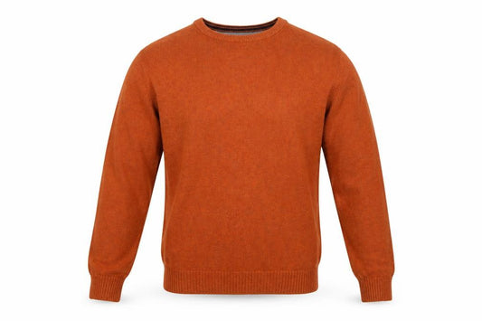 Maine New England Men’s Orange L Crew Neck Knit Pullover Jumper