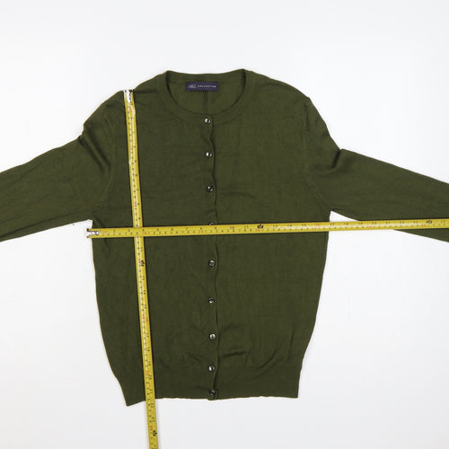 Marks & Spencer Women’s Green UK 12 Round Neck Button Cardigan