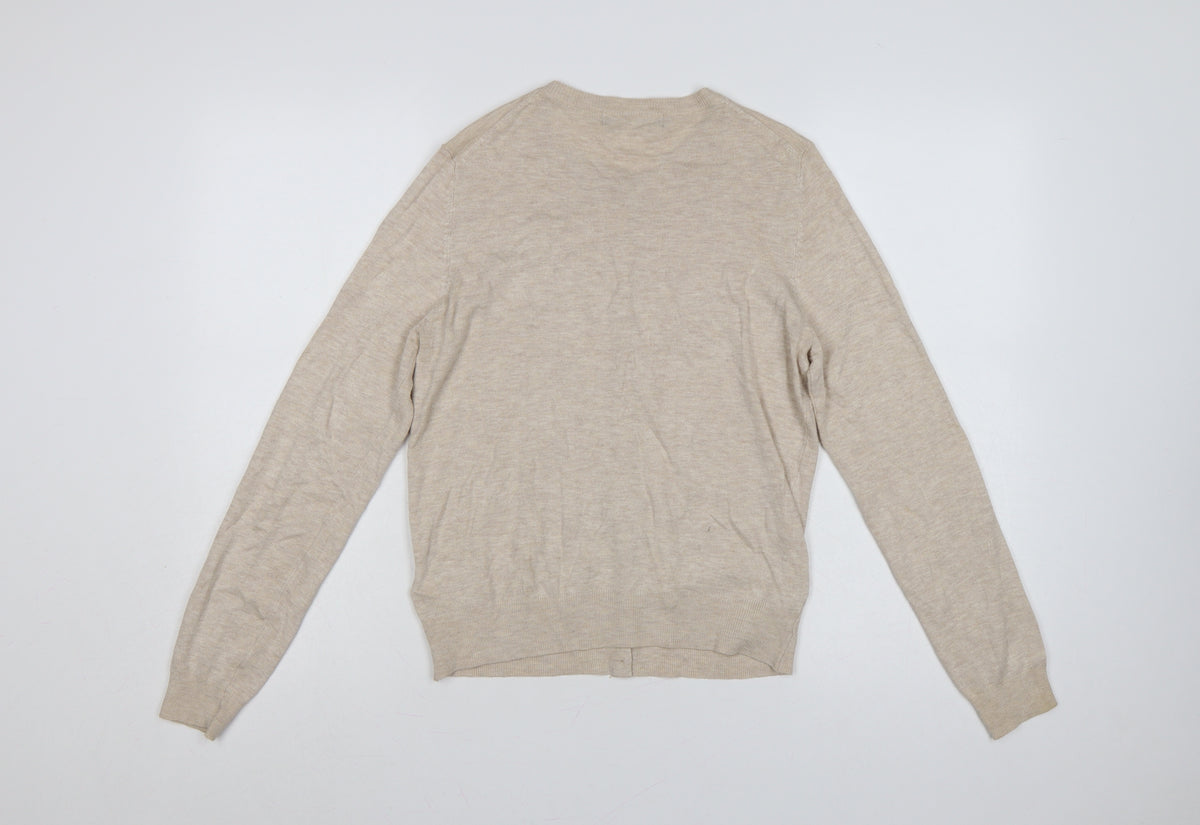 Marks and Spencer Women’s Beige Size 12 Button Knit Cardigan