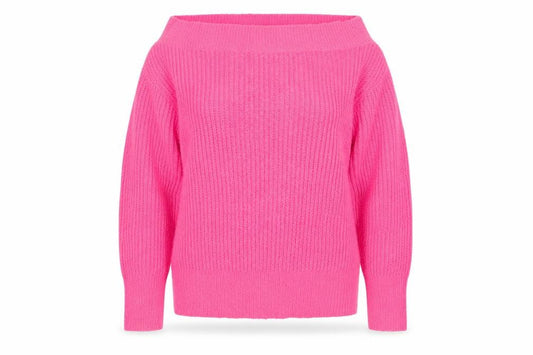 Lipsy Women Pink UK 16 Roll Neck Rib Knit Pullover Jumper