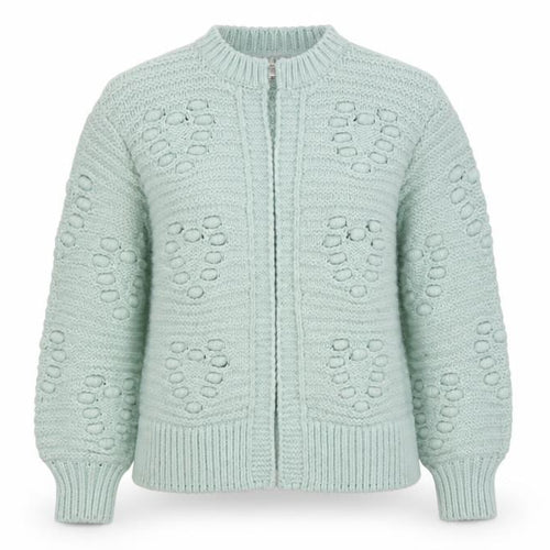River Island Women Green Size S Chunky Knit Open Cardigan