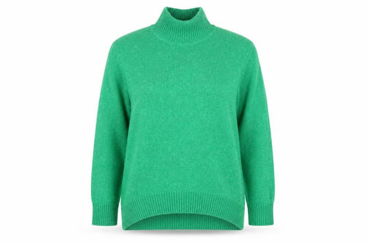 F&F Women Green Size S High Neck Knit Pullover Jumper