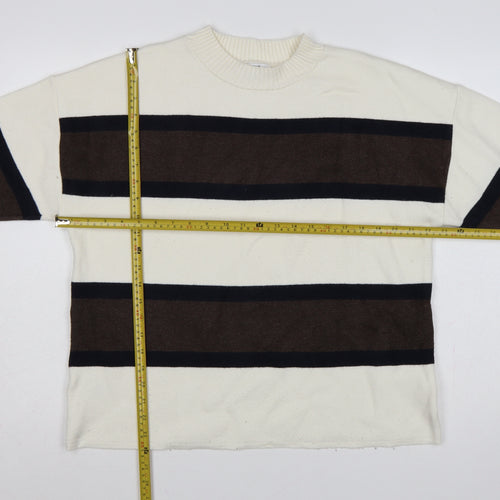 Next Women Multicoloured UK 18 Striped Crew Neck Pullover Jumper