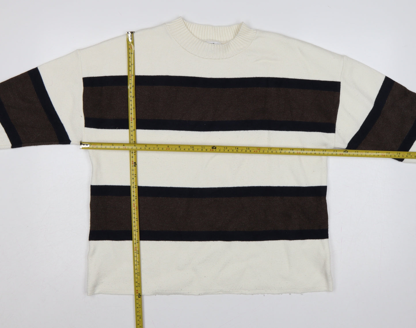 Next Women Multicoloured UK 18 Striped Crew Neck Pullover Jumper