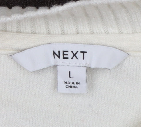Next Women Multicoloured UK 18 Striped Crew Neck Pullover Jumper