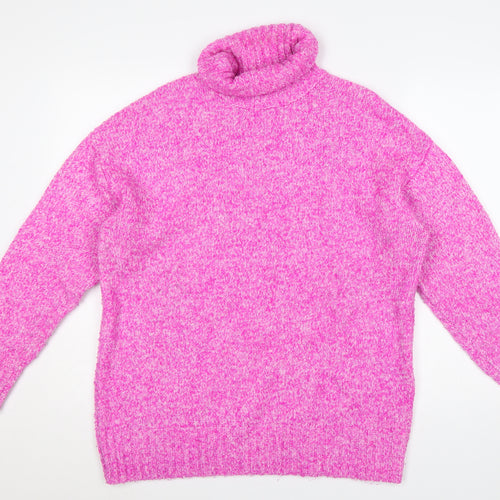 Tu Women’s Pink Roll Neck Knit Jumper Size 16 Long Sleeve Pullover