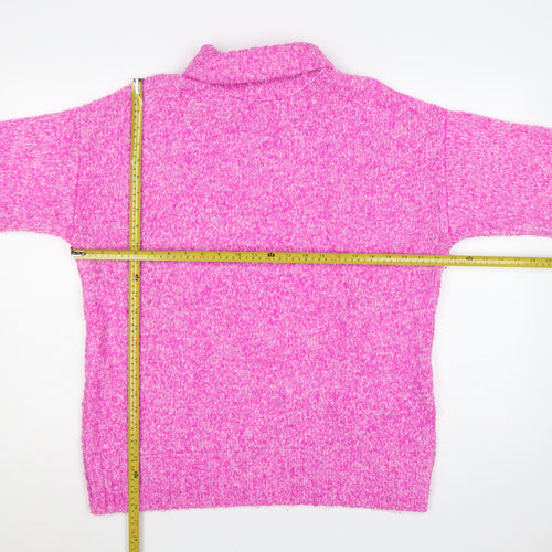 Tu Women’s Pink Roll Neck Knit Jumper Size 16 Long Sleeve Pullover