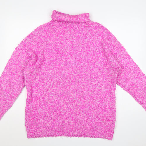 Tu Women’s Pink Roll Neck Knit Jumper Size 16 Long Sleeve Pullover