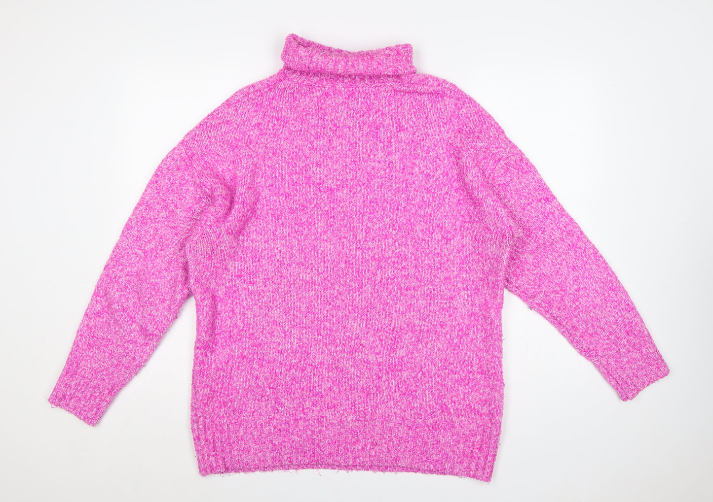 Tu Women’s Pink Roll Neck Knit Jumper Size 16 Long Sleeve Pullover