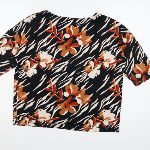 F&F Women Multicoloured UK 12 Floral Dolman Sleeve Pullover Top
