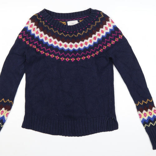 H&M Women’s Multicoloured M Fair Isle Crew Neck Knit Jumper