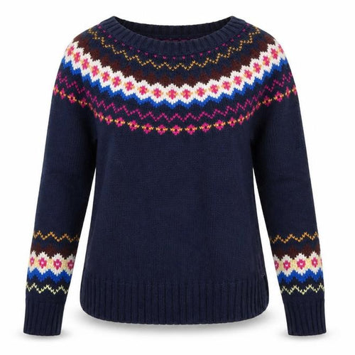 H&M Women’s Multicoloured M Fair Isle Crew Neck Knit Jumper