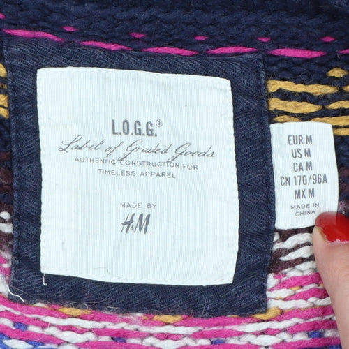 H&M Women’s Multicoloured M Fair Isle Crew Neck Knit Jumper