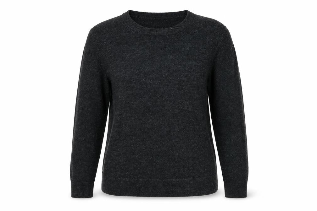 Marks and Spencer Women Grey Size 14 Crew Neck Knit Pullover Jumper