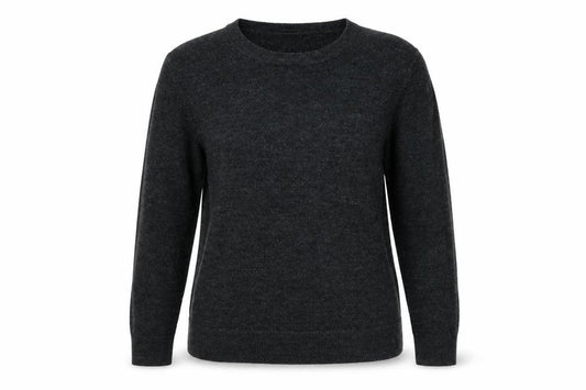 Marks and Spencer Women Grey Size 14 Crew Neck Knit Pullover Jumper