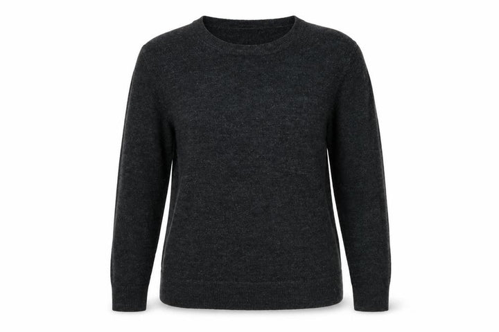 Marks and Spencer Women Grey Size 14 Crew Neck Knit Pullover Jumper