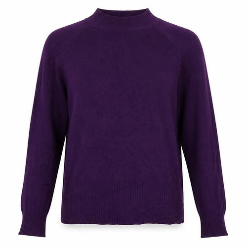 New Look Women Purple UK 10 High Neck Long Sleeve Knit Jumper