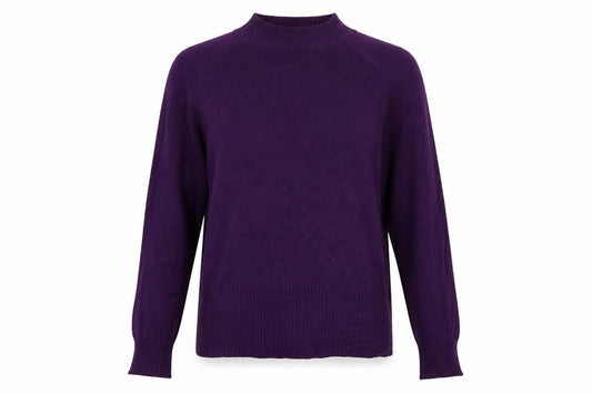 New Look Women Purple UK 10 High Neck Long Sleeve Knit Jumper