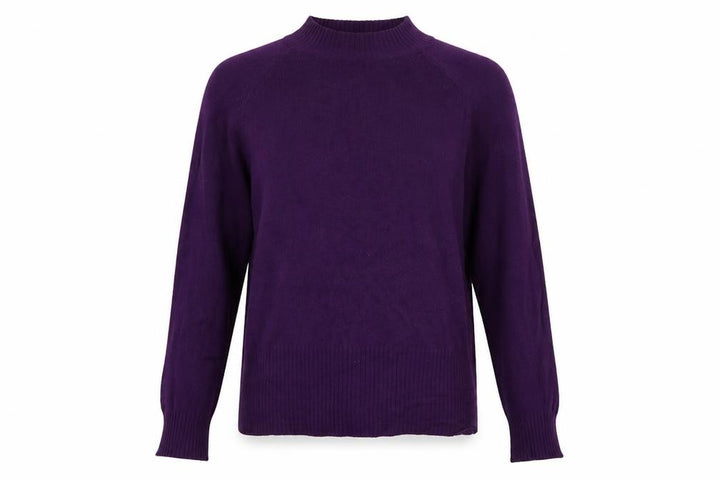 New Look Women Purple UK 10 High Neck Long Sleeve Knit Jumper