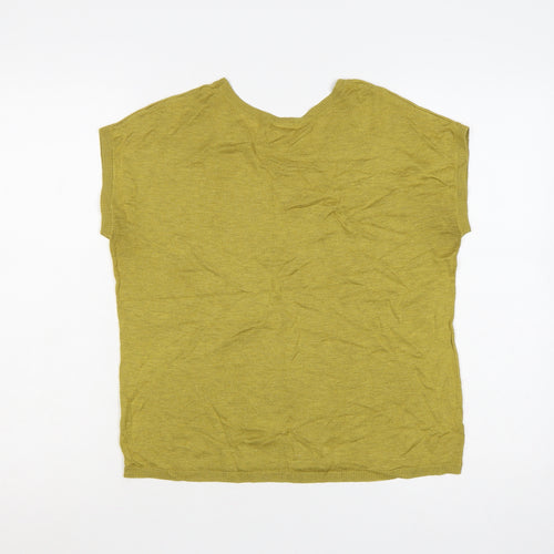 H&M Basic Women’s Yellow S Sleeveless Crew Neck Knit Vest Jumper