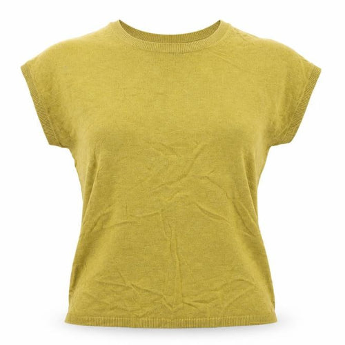 H&M Basic Women’s Yellow S Sleeveless Crew Neck Knit Vest Jumper