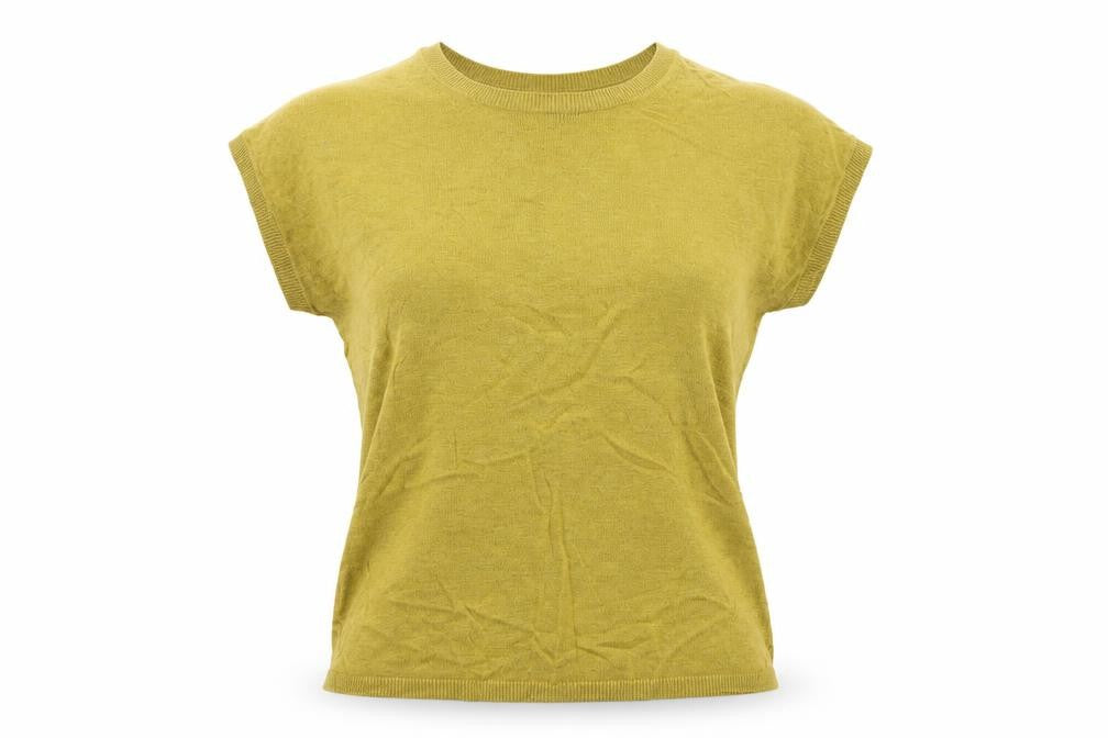 H&M Basic Women’s Yellow S Sleeveless Crew Neck Knit Vest Jumper
