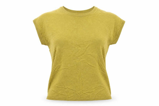 H&M Basic Women’s Yellow S Sleeveless Crew Neck Knit Vest Jumper