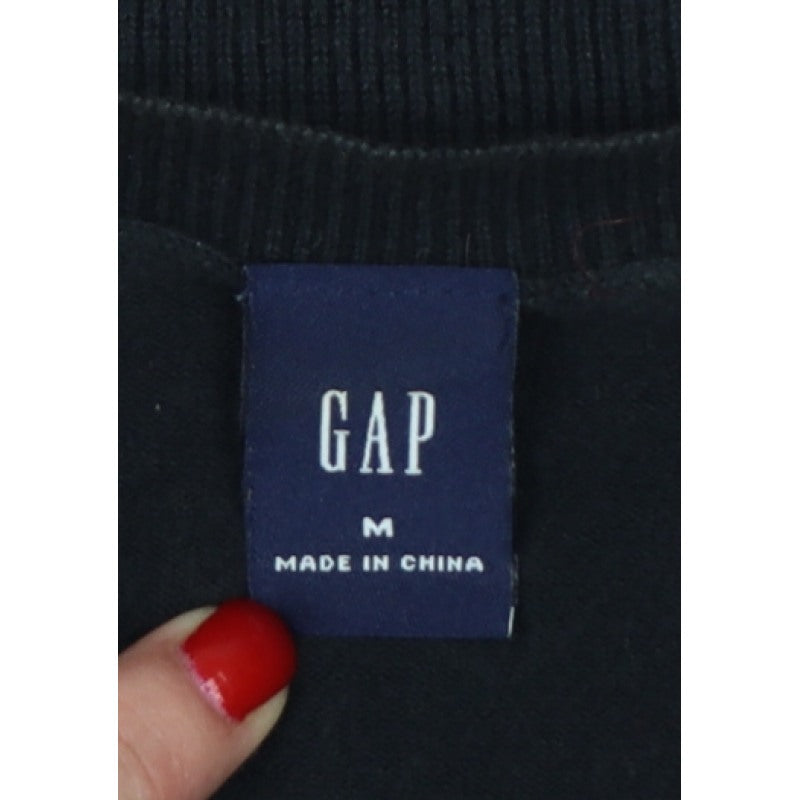 GAP Women’s Black M V-Neck 3/4 Sleeve Knit Pullover Jumper