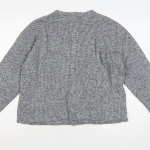Primark Edit Women Grey L Button Front Knit Cardigan Long Sleeve