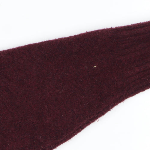 Zara Women Burgundy XS High Neck Knit Pullover Jumper Long Sleeve