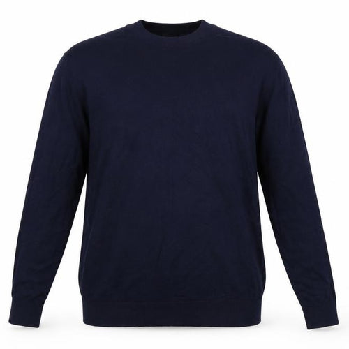 Burton Menswear London Men’s Navy Blue 2XL High Neck Cotton Jumper
