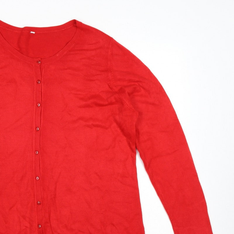 Additional view of BHS Women’s Red, size UK 20, Round Neck Button Knit Cardigan