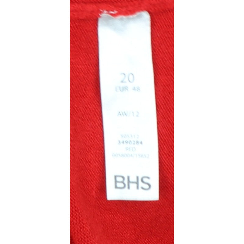 Additional view of BHS Women’s Red, size UK 20, Round Neck Button Knit Cardigan